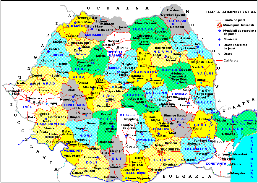 Harta Romaniei Pe Judete